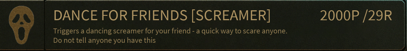 DANCE FOR FRIENDS [SCREAMER] card